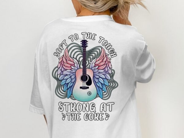 Gitarre Flügel T-Shirt Musikliebhaber Shirt Flanell Konzert TShirt Vintage Festival Shirt Lagerfeuer Sänger Shirt Musiker Retro Sterne Tee - Image 2