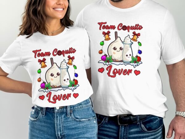 Tropisches Coquito Weihnachten T-Shirt, Traditionelles Kokosnuss Urlaubsgetränk Shirt, Festliches Puerto Rico Karibik Tee, Kokos Reisetop - Image 4