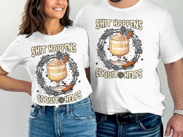 Tropisches Coquito Weihnachten T-Shirt, Traditionelles Kokosnuss Urlaubsgetränk Shirt, Festliches Puerto Rico Karibik Tee, Kokos Reisetop - Image 4