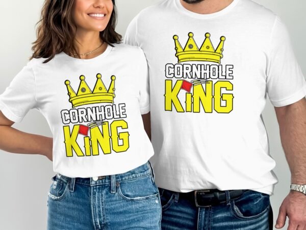 Cornhole König Gartenspiel T-Shirt, Camping Freizeitspiel Shirt, Familien Sieger Outfit, Wurfsack Holzbrettspiel Tee, Sommer Outdoor-Spiel - Image 4