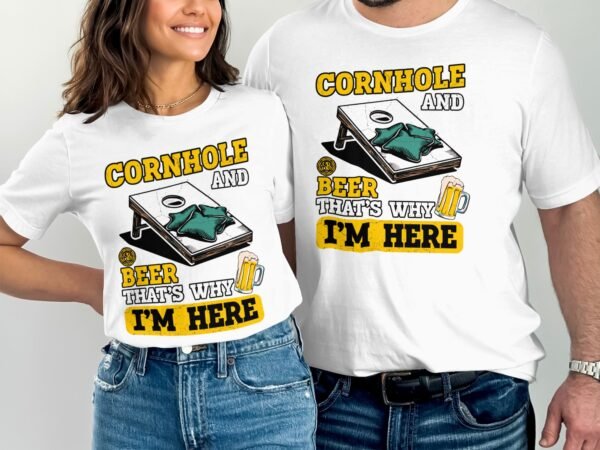 Cornhole Gartenspiel T-Shirt, Camping Freizeitspiel Shirt, Familien Sieger Outfit, Wurfsack Holzbrettspiel Tee, Sommer Outdoor-Spiel Champ - Image 4