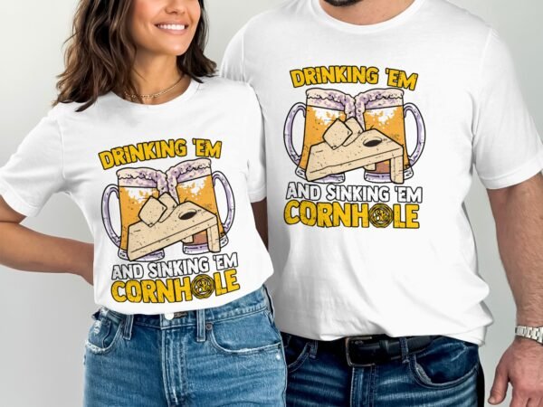 Cornhole Gartenspiel T-Shirt, Camping Freizeitspiel Shirt, Familien Sieger Outfit, Wurfsack Holzbrettspiel Tee, Sommer Outdoor-Spiel Champ - Image 4