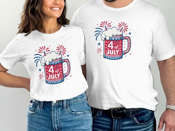 Independence Day Shirt Amerika T-Shirt USA Flagge Shirt 4 Juli Outfit Patrioten Look Freiheit Shirt Sommergetränk Style Feiertag Kleidung - Image 4