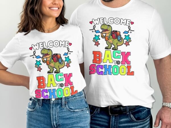 Willkommen zurück zur Schule T-Shirts, Dino T-Shirts, Kinder T-Shirts, Schul T-Shirts, Lehrer T-Shirts, Geschenke T-Shirts - Image 4