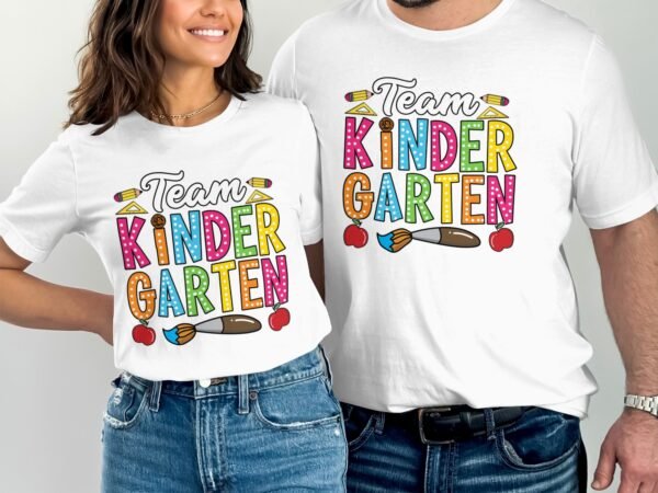 Team Kindergarten T-Shirts, Bunte Schul T-Shirts, Kindergarten Lehrer T-Shirts, Zurück zur Schule Kleidung, Schulteam Shirts - Image 4