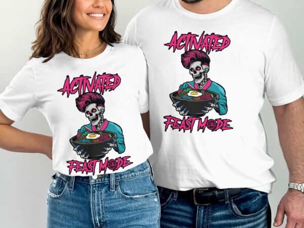 Anime Bibimbap Halloween T-Shirt, Koreanisches Essen Tee, Magisches Kostüm, Ramen MRE Zutaten Shirt, Wahnsinn Bowl Top, Gimbap Party - Image 4