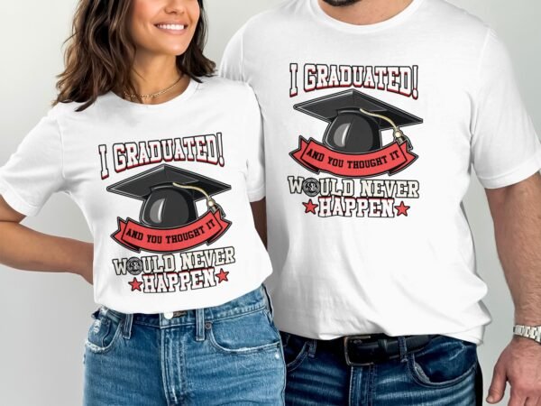 Abschlussgeschenk Schulabschluss T-Shirt für Absolventen Abitur Abschlussfeier Schulabschluss Shirt Doktorhut Student Bachelor Master - Image 4