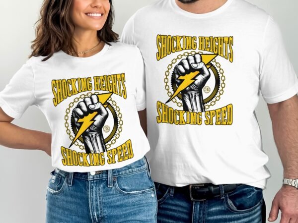 Shocking Heights Shocking Speed Graphic T-Shirt, Cool and Unique Design Tee, Perfect for Casual Wear or Gift, Statement Shirt - Image 4