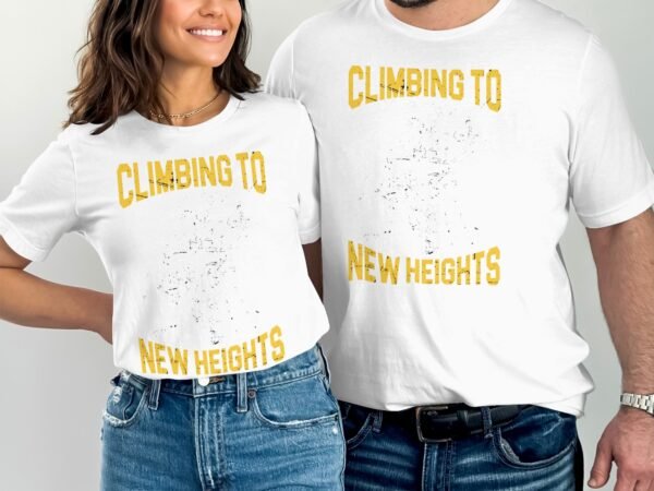 Climbing to New Heights t-shirt, Motivational Graphic Tee, Outdoor Adventure Shirt, Fitness Workout Tee, Inspirational Gym T-shirt - Image 4