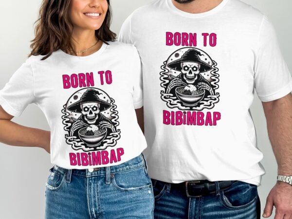 Anime Bibimbap Halloween T-Shirt, Koreanisches Essen Tee, Magisches Kostüm, Ramen MRE Zutaten Shirt, Wahnsinn Bowl Top, Gimbap Party - Image 4