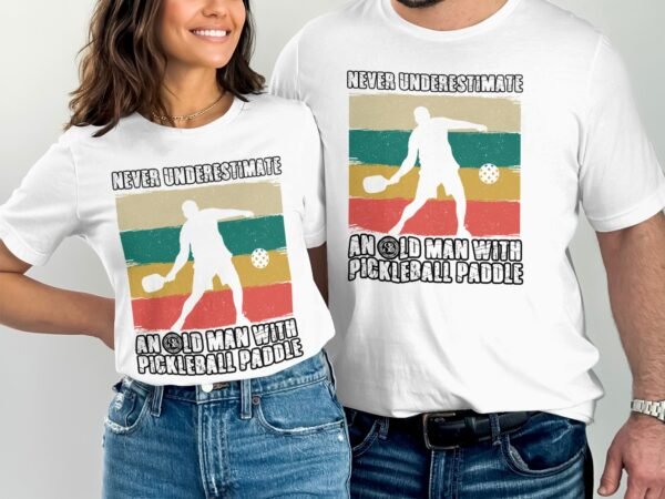 Retro Pickleball Spieler T-Shirt, Geschenk für Sportliebhaber, Vintage Pickleballschläger Fan Tee, Lustiges Outdoor-Aktivität Team Shirt - Image 4