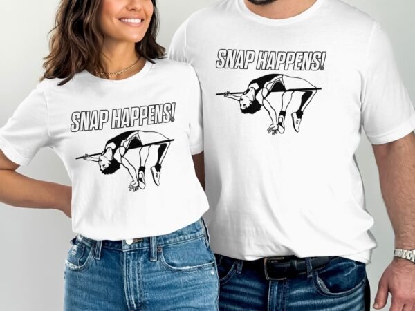 Lustiges T-Shirt Design, Snap Happens Grafik, Einzigartige Sportbekleidung, Humorvolles Geschenk, Unisex T-Shirt - Image 4