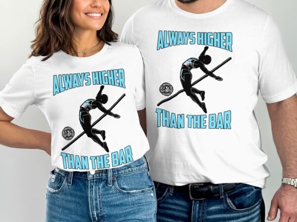 Hochspringer Shirt, Motivations T-Shirt, Geschenk für Sportler, lustiges Fitness Shirt, coole T-Shirts für Männer und Frauen - Image 4