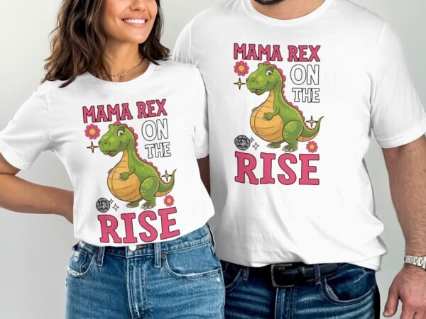 Mama Rex Pregasaurus Shirt Schwangerschaft Ankündigung Elternzeit Look Babybauch Mode Dino Print Mama T-Shirt Umstandsmode Babyparty - Image 4