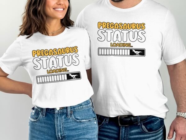 Schwangere T-Rex T-Shirts Lustiges Schwangerschafts TShirt Baby T-Rex Lade Status Shirt Niedliches Dinosaurier Shirt Werdende Mutter Shirt - Image 4