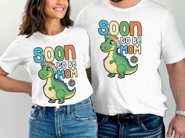 Schwangerschaft T-Shirt Bald Mama Shirt Pregasaurus Shirt Für Werdende Mütter Dino T-Shirt Babybauch Kleidung Baby Dinosaurier Shirt - Image 4