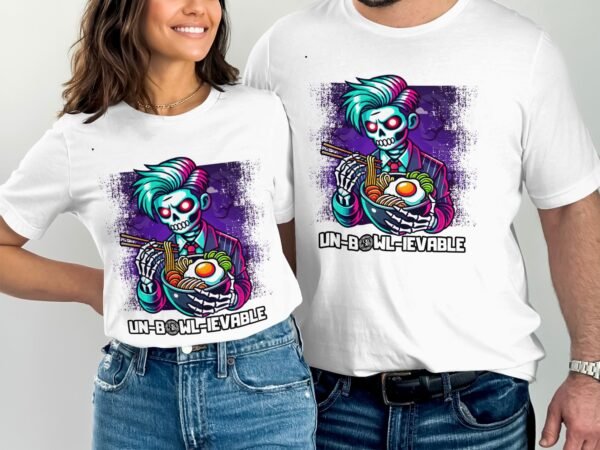 Anime Bibimbap Halloween T-Shirt, Koreanisches Essen Tee, Magisches Kostüm, Ramen MRE Zutaten Shirt, Wahnsinn Bowl Top, Gimbap Party - Image 4