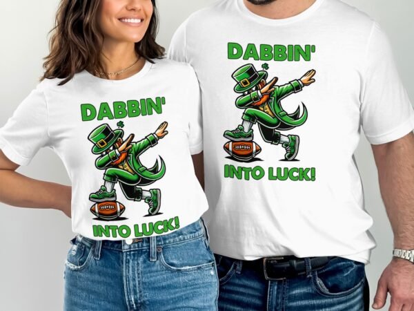 Dabbin' into Luck T-Shirt, St. Patrick's Day Shirt, Irish Leprechaun Shirt, Funny Irish Shirt, Lucky T-Shirt, Holiday Tee - Image 4