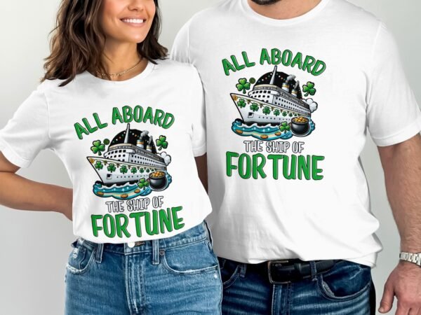 St. Patricks Day T-Shirt, Kreuzfahrt Urlaub Shirt, Schiff des Glücks Design, Lustiges St. Patricks Day Shirt, Geschenk für Reisende - Image 4