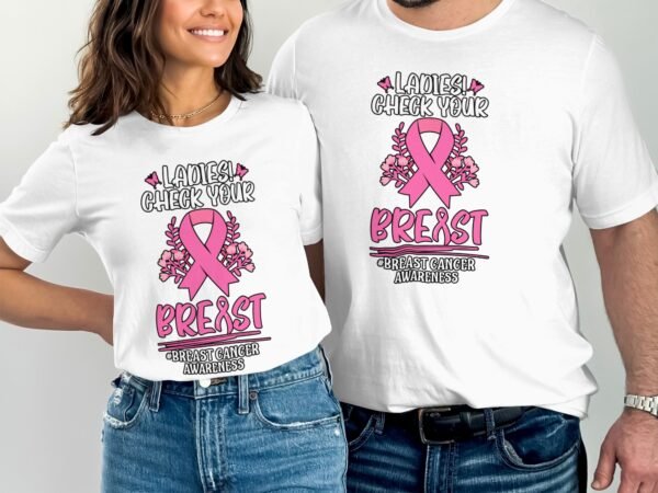 Kampf Stärke Hoffnung Brustkrebs Bewusstsein T-Shirt, Vorsorgeuntersuchung Gesundheit Tee, Hilfe Symbol der Solidarität Pinke Schleife Top - Image 4