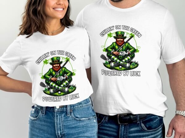 St. Patricks Day Golf Shirt, Chillin On The Green Shirt, Lustiger Golf-Lehrer, Gruesse Kleidung, Geschenk für Golfer - Image 3