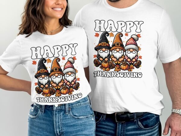 Herbstliches Erntedankfest T-Shirt, Traditionell Amerika Kanada Top, Lustiges Feiertags Zwerge Truthahn Shirt, Festliches Geflügel Tee - Image 4