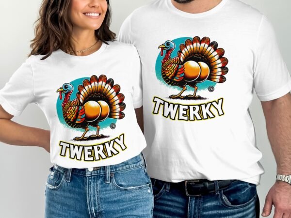 Herbstliches Erntedankfest T-Shirt, Traditionell Amerika Kanada Top, Lustiges Truthahn Rennen TROT Shirt, Festliches Geflügel Kürbis Tee - Image 4