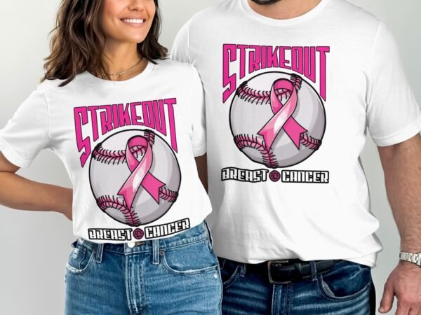Kampf Stärke Hoffnung Brustkrebs Bewusstsein T-Shirt, Vorsorgeuntersuchung Gesundheit Tee, Hilfe Symbol der Solidarität Pinke Schleife Top - Image 4