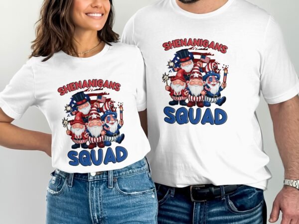 Nationalfeiertag T-Shirt USA 4 Juli Outfit Veteran Patrioten Zwergen Gruppe Shirt Freiheit Style Merica Gnome Design Freiheitsstatue Stolz - Image 4