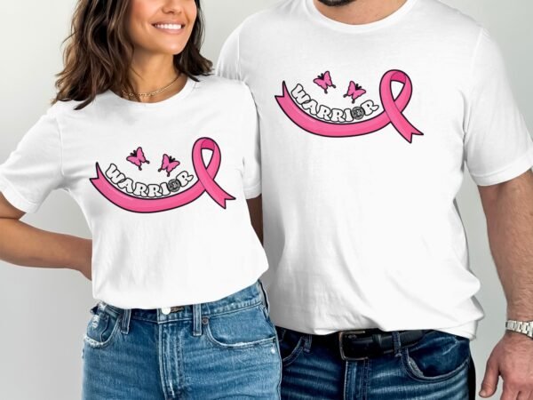 Kampf Stärke Hoffnung Brustkrebs Bewusstsein T-Shirt, Vorsorgeuntersuchung Gesundheit Tee, Hilfe Symbol der Solidarität Pinke Schleife Top - Image 4