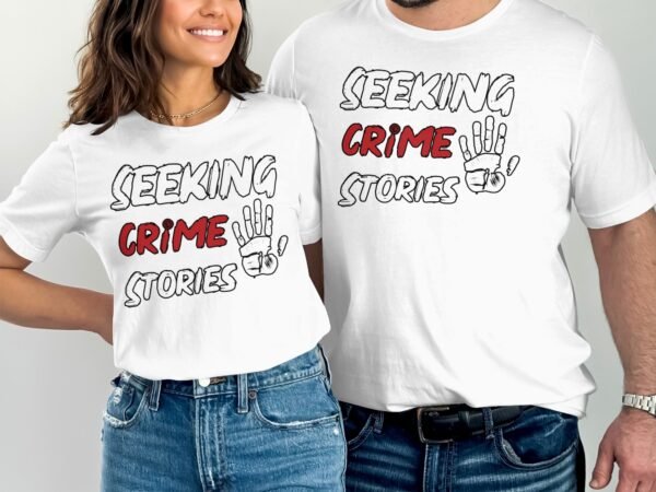 Kriminalfall True Crime T-Shirt, Mystische Horror Geschichten für Krimifans Tee, Rätsel Motiv Verbrecher Top, Beweismitteluntersuchung Shirt - Image 4