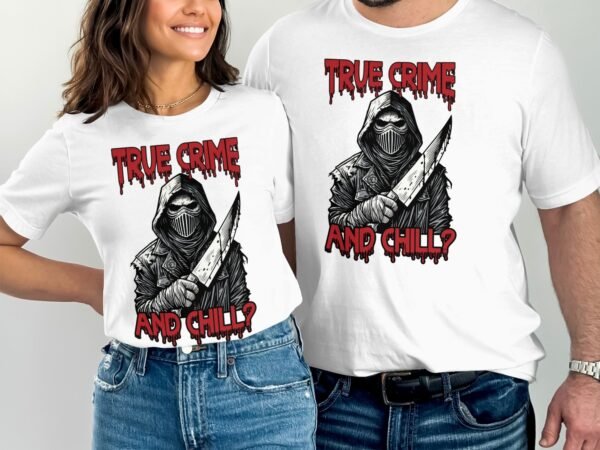 Kriminalfälle True Crime T-Shirt, Mystische Horror Geschichten für Krimi Fans Tee, Rätsel Maskierter Verbrecher Top, Ermittlungen Shirt - Image 4