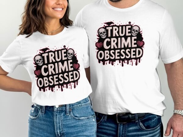 Kriminalfälle True Crime T-Shirt, Mystische Horror Geschichten für Krimi Fans Tee, Rätsel Besessenheit Verbrecher Top, Ermittlungen Shirt - Image 4