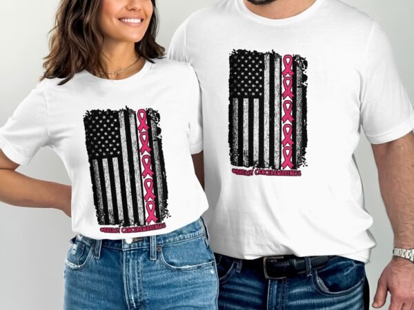 Kampf Stärke Hoffnung Brustkrebs Bewusstsein T-Shirt, Vorsorgeuntersuchung Gesundheit Tee, Hilfe Symbol der Solidarität Pinke Schleife Top - Image 4