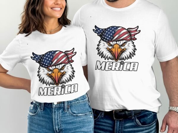 USA Adler T-Shirts Wappentier Adler Merica 4 Juli Outfit Veteran Patrioten Look Freiheit Style Amerika Flaggen Design Weißkopfseeadler - Image 4