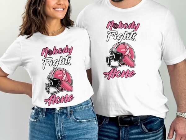 Kampf Stärke Hoffnung Brustkrebs Bewusstsein T-Shirt, Vorsorgeuntersuchung Gesundheit Tee, Hilfe Symbol der Solidarität Pinke Schleife Top - Image 4