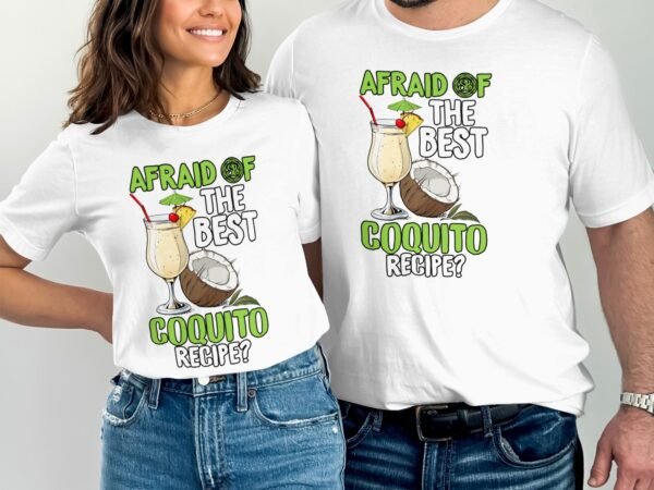 Tropisches Coquito Weihnachten T-Shirt, Traditionelles Kokosnuss Urlaubsgetränk Shirt, Festliches Puerto Rico Karibik Tee, Kokos Reisetop - Image 4