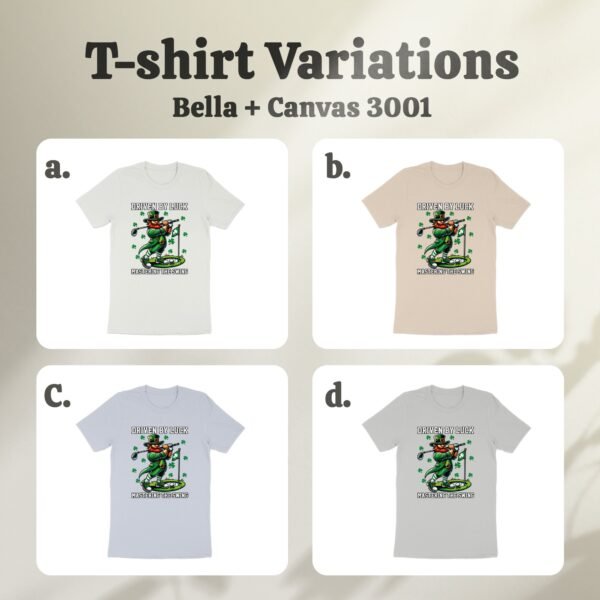 St. Patricks Day Golf Shirt, Golfing Leprechaun Tee, Driven by Luck Shirt, Masters Swing Tee, Irish Golf Humor Tshirt - Image 7