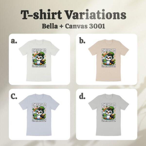 Lustiges Pinguin St Patricks T-Shirt, Irisches Festival Shirt, Niedlicher Tierfreund, Glück Kleeblatt, Bier T-Shirt - Image 7