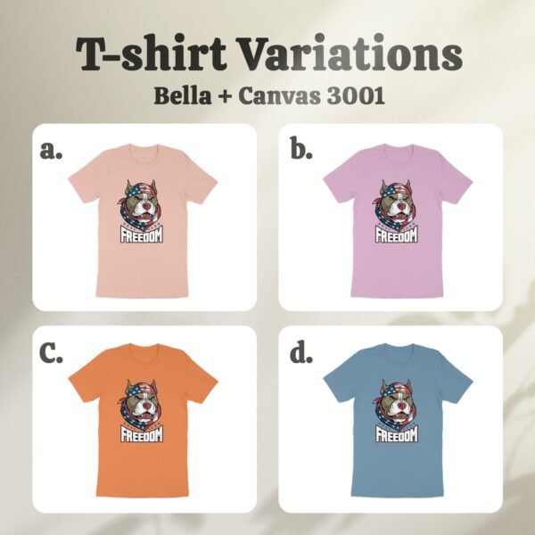 Freiheit Pitbull TShirt Bull USA 4 Juli Outfit Veteran Patrioten Look Freiheit Style Nationalstolz Flaggen Design Rot Weiß Blau Kämpfer Tee - Image 7