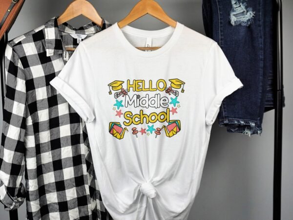 Schulabschluss T-Shirt Weiterführende Schule nach Sommerferien Shirt Lehrer Geschenk Grundschule Schulkind T-Shirts Klassenfahrt Schulbedarf - Image 2