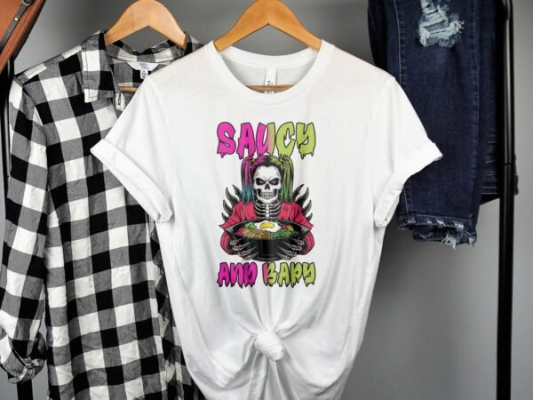 Anime Bibimbap Halloween T-Shirt, Koreanisches Essen Tee, Magisches Kostüm, Ramen MRE Zutaten Shirt, Wahnsinn Bowl Top, Gimbap Party - Image 2