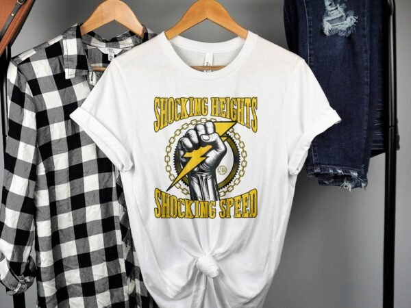 Shocking Heights Shocking Speed Graphic T-Shirt, Cool and Unique Design Tee, Perfect for Casual Wear or Gift, Statement Shirt - Image 2