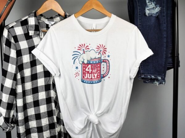 Independence Day Shirt Amerika T-Shirt USA Flagge Shirt 4 Juli Outfit Patrioten Look Freiheit Shirt Sommergetränk Style Feiertag Kleidung - Image 2