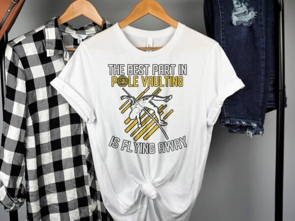 Lustiges Stabhochsprung Shirt, Fliegen ist der beste Teil, Geschenk für Stabhochspringer, Sportliebhaber Shirt, Lustiges Sportshirt - Image 2