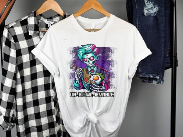 Anime Bibimbap Halloween T-Shirt, Koreanisches Essen Tee, Magisches Kostüm, Ramen MRE Zutaten Shirt, Wahnsinn Bowl Top, Gimbap Party - Image 2
