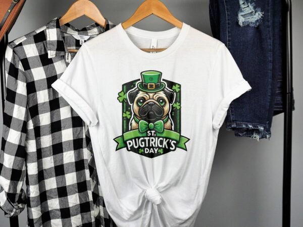 Lustige St. Patricks Day T-Shirt, St. Patricks Day Hund Shirt, Katze und Hund T-Shirt, St. Patrick Feier T-Shirt, Tierliebhaber Geschenk - Image 2