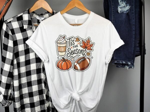 Herbstliches Erntedankfest T-Shirt, Traditionell Amerika Kanada Abendessen Top, Lustiges Truthahn Shirt, Festliches Geflügel Kürbis Tee - Image 2