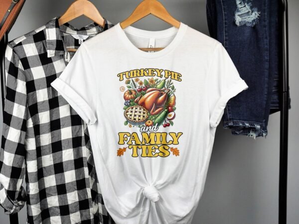Herbstliches Erntedankfest T-Shirt, Traditionell Amerika Kanada Abendessen Top, Lustiges Truthahn Shirt, Festliches Geflügel Kürbis Tee - Image 2