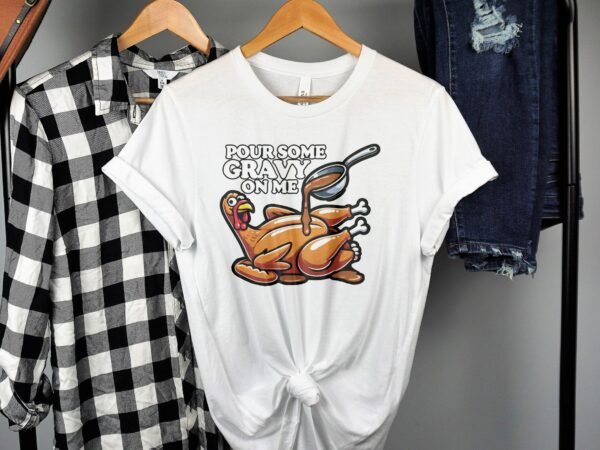 Herbstliches Erntedankfest T-Shirt, Traditionell Amerika Kanada Abendessen Top, Lustiges Truthahn Shirt, Festliches Geflügel Kürbis Tee - Image 2